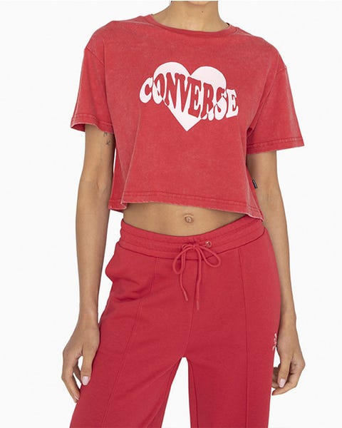 Polo Crop Valentine Heart